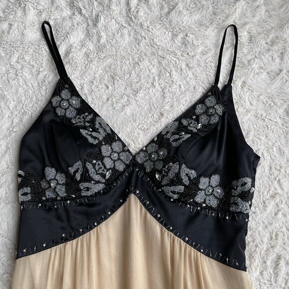 Sue Wong Nocturne beaded floral embroidered bubble hem slip dress cocktail‎ 2 - Picture 13 of 16